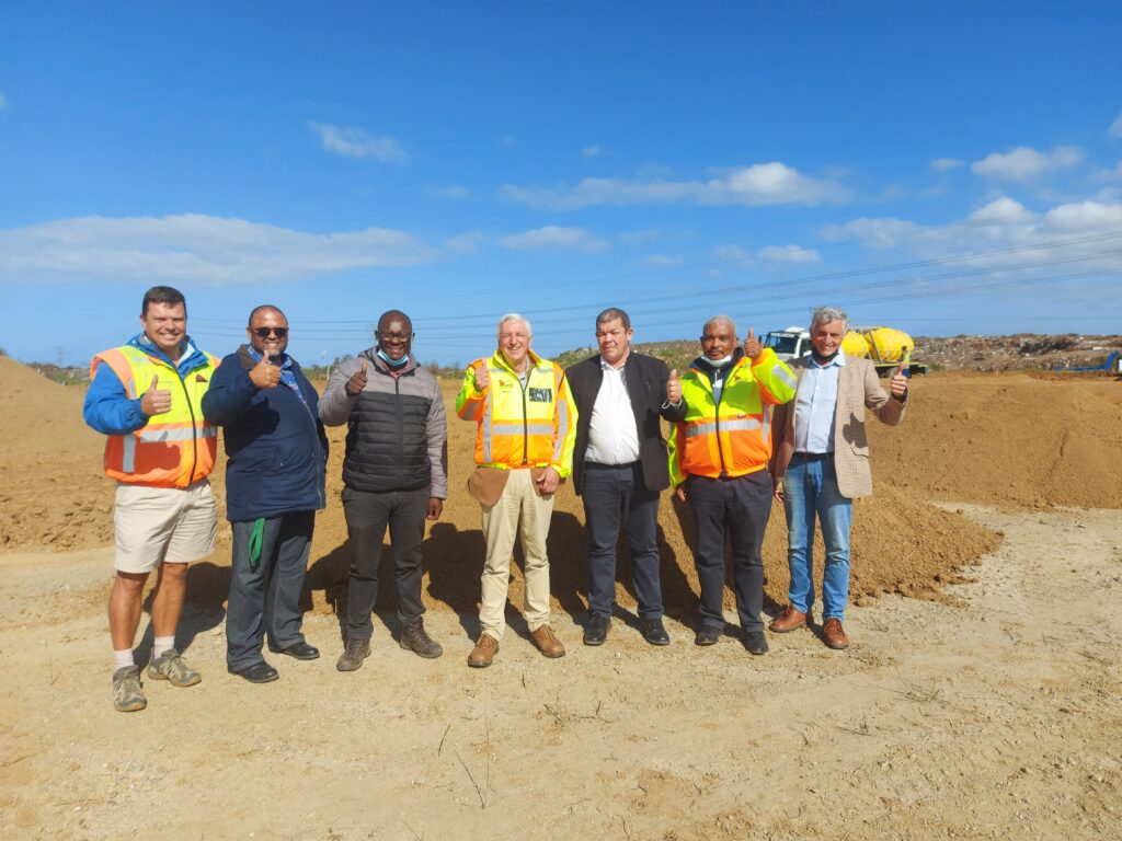 MAYOR VAN WYK IS PLEASED WITH THE PROGRESS OF THE COMPOSTING FACILITY CONSTRUCTION