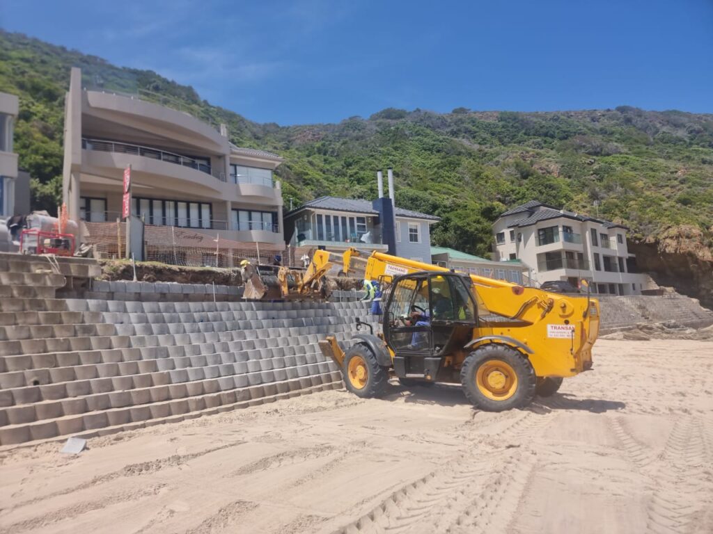Repairs nearly completed on retaining wall at Herold’s Bay