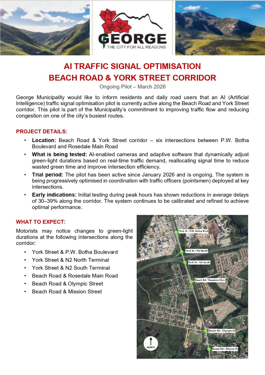 AI TRAFFIC SIGNAL OPTIMISATION - Ongoing Pilot – March 2026 - George ...